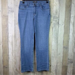 Lee Relaxed Fit Straight Leg Mid Rise Size 8 Medium Blue Denim Jeans 5 Pockets